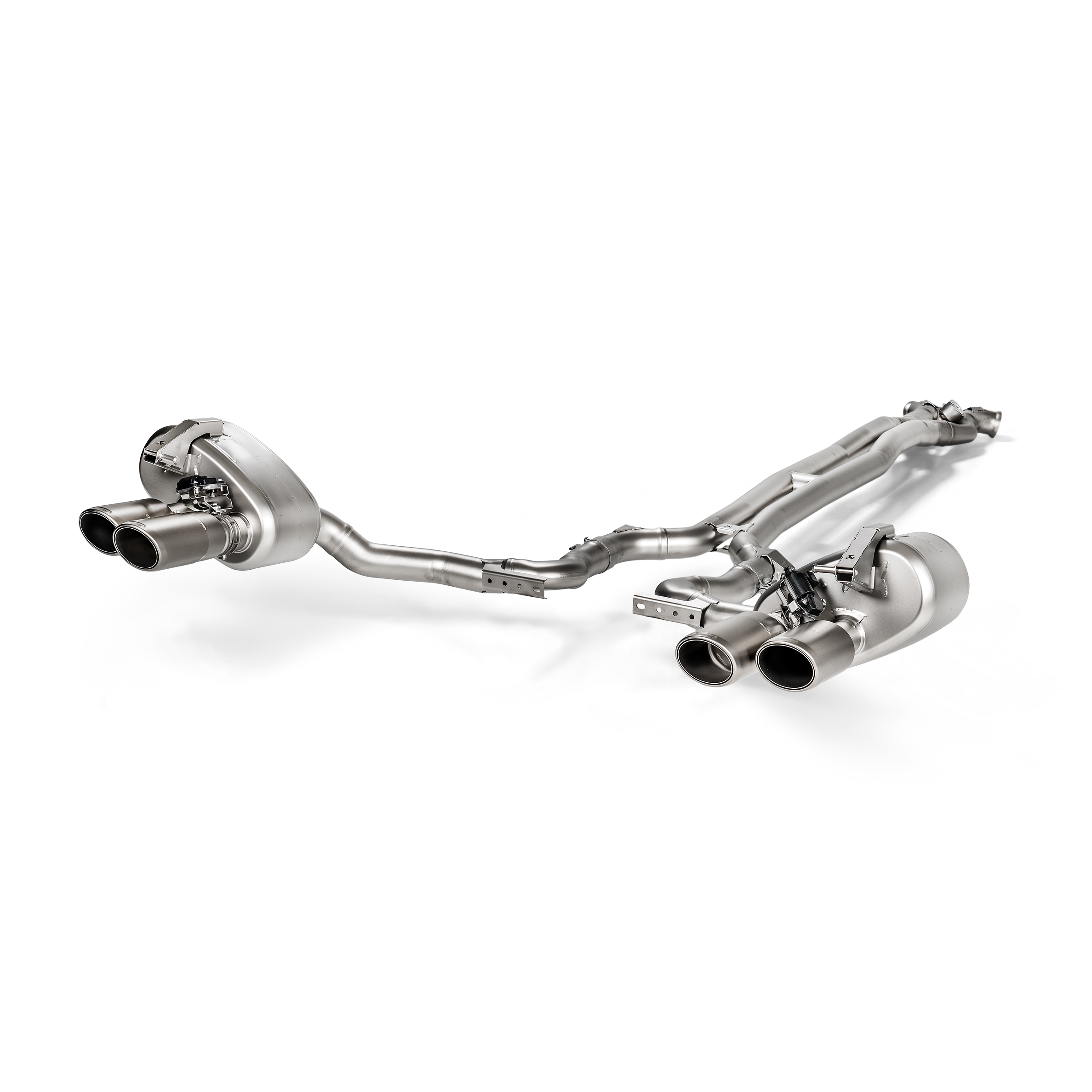 Akrapovič Evolution Line Catback Exhaust (Titanium) w/Carbon Tail Pipe Set - 2017-2024 Porsche Panamera Turbo - T1 Motorsports