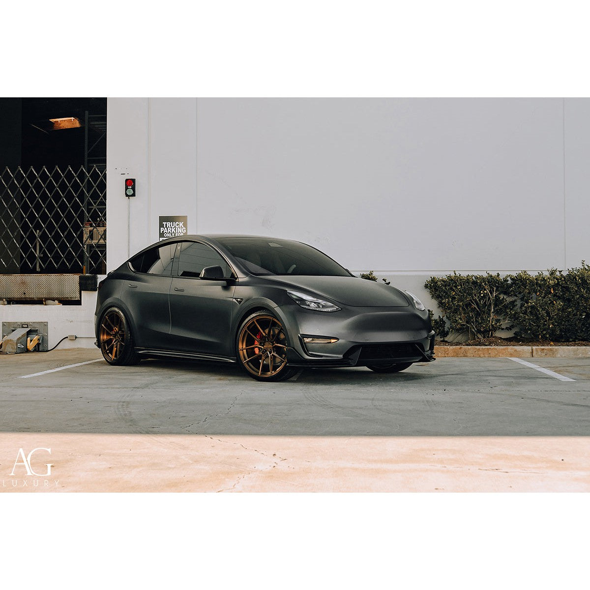 ADRO Tesla Model Y Carbon Fiber Front Lip (2022-2024)