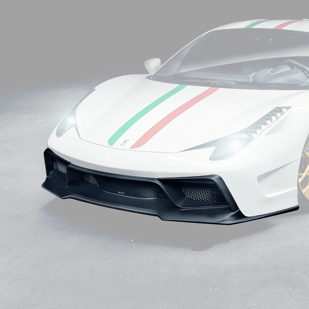 Vorsteiner VX Aero Carbon Fiber Front Bumper w/ Front Spoiler - 2009-2015 Ferrari 458 Italia