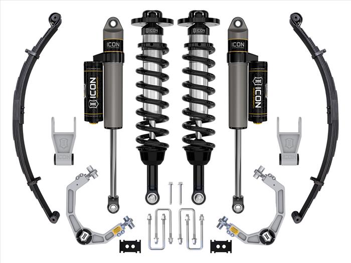 ICON 2.5-3" Stage 2 Suspension System Billet UCA / Leaf Pack - 21-23 Ford F150 Tremor 4WD