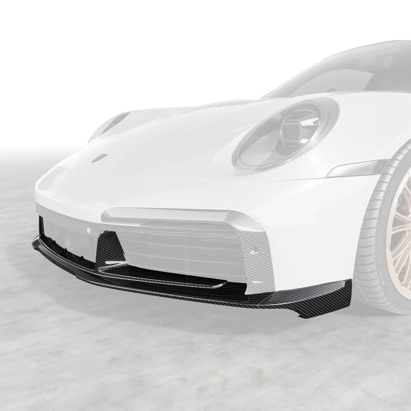 Vorsteiner Aero Carbon Fiber Front Spoiler w/ Side Fins - 2019+ Porsche 992.1 Turbo S