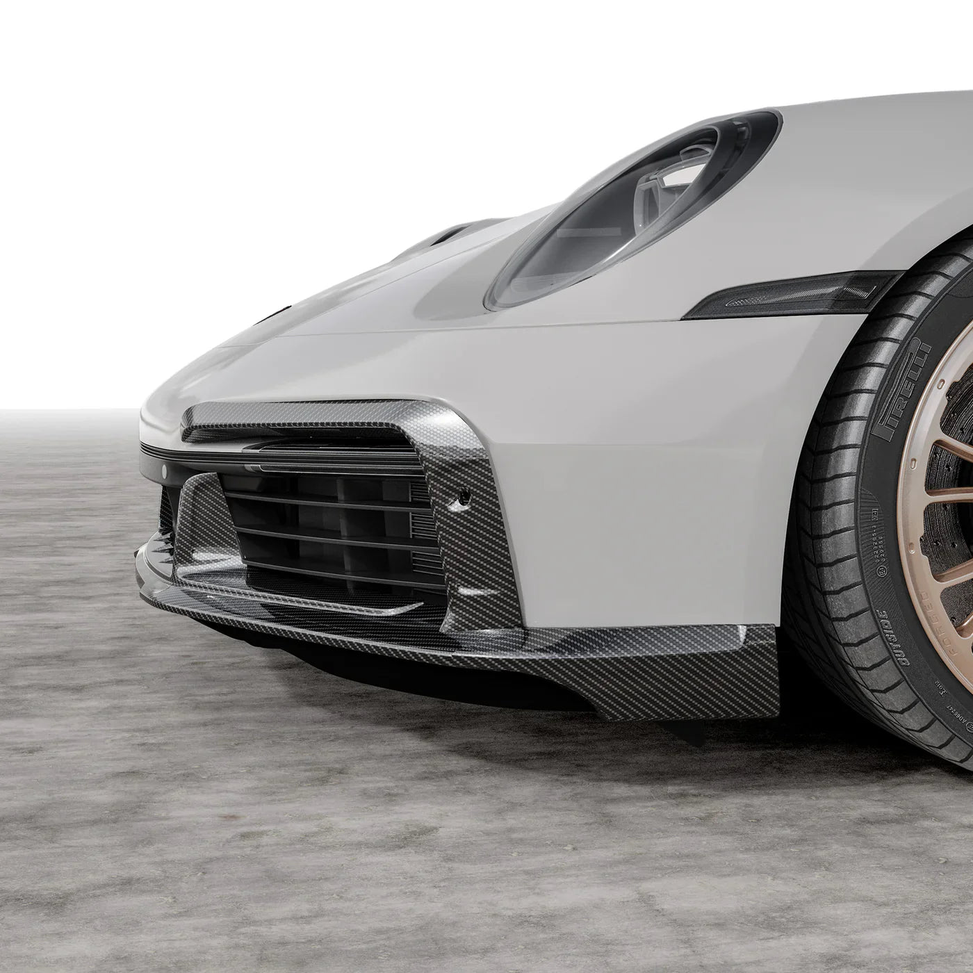 Vorsteiner Aero Carbon Fiber Front Spoiler w/ Side Fins - 2019+ Porsche 992.1 Turbo S