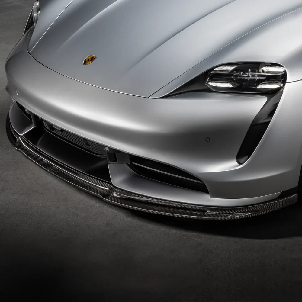 Vorsteiner GW9 Design Carbon Fiber Front Spoiler - 2020-2024 Porsche Taycan Turbo/S