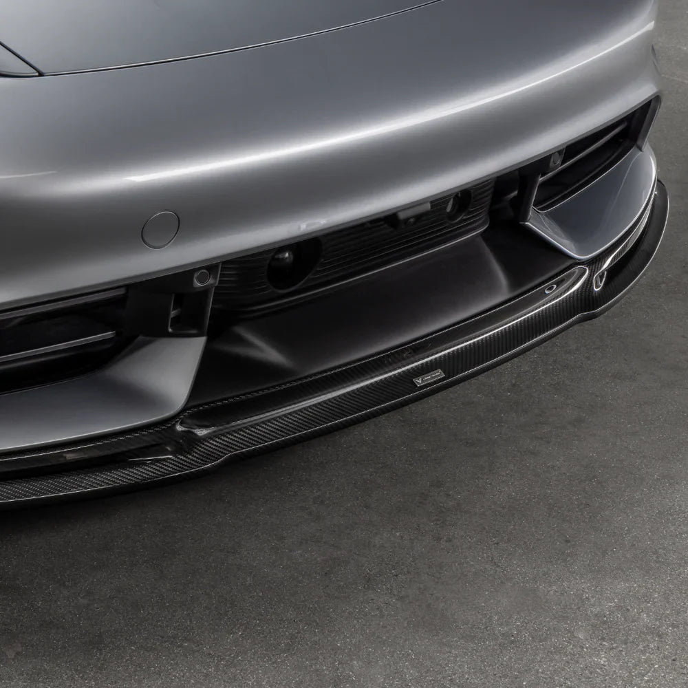 Vorsteiner GW9 Design Carbon Fiber Front Spoiler - 2020-2024 Porsche Taycan Turbo/S