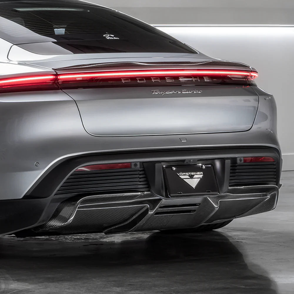 Vorsteiner GW9 Design Carbon Fiber Rear Diffuser - 2020-2024 Porsche Taycan Turbo/S