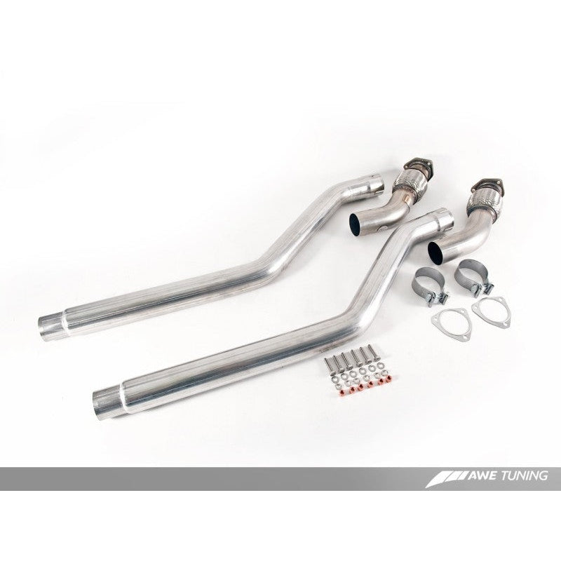 AWE Tuning Audi B8 / B8.5 S5 Cabrio Touring Edition Exhaust - Non-Resonated - Chrome Silver Tips