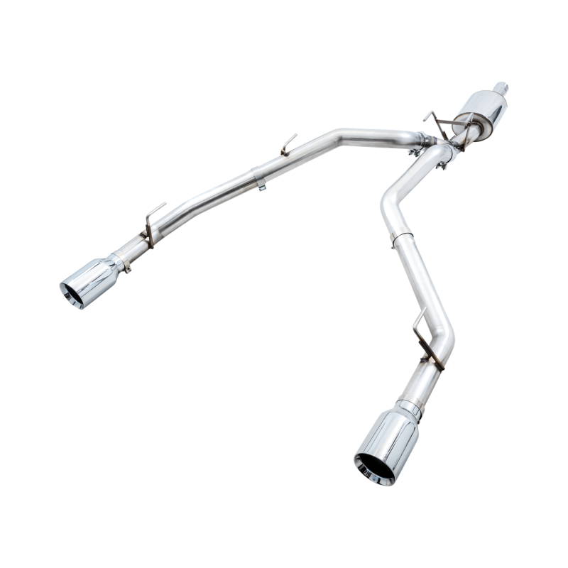 AWE Tuning 0FG Dual Rear Exit Cat-Back Exhaust w/ Chrome Silver Tips - 09-18 RAM 1500 5.7L (w/o Cutout)