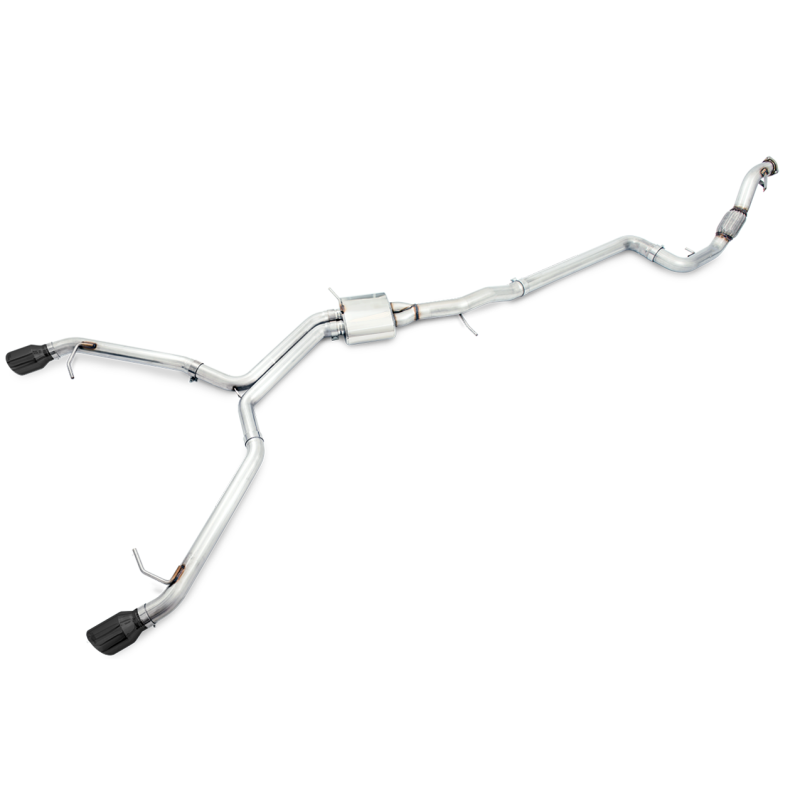 AWE Tuning Audi B9 A5 Touring Edition Exhaust Dual Outlet - Chrome Silver Tips (Includes DP)