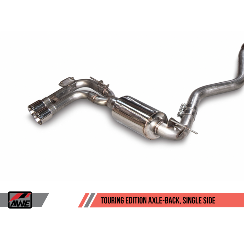 AWE Tuning BMW F3X N20/N26 328i/428i Touring Edition Exhaust Quad Outlet - 80mm Chrome Silver Tips
