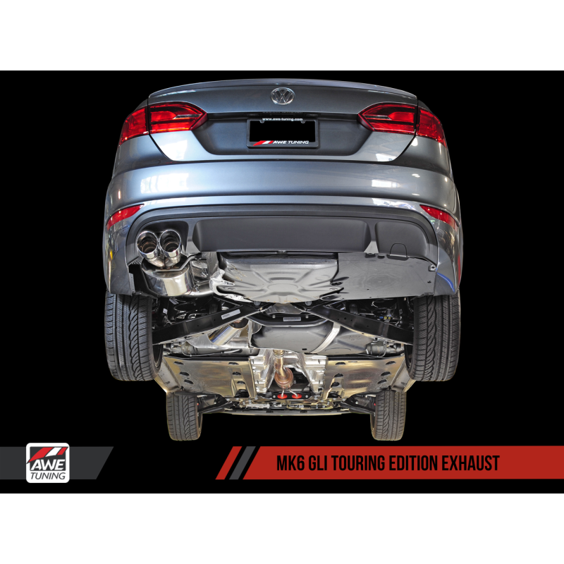 AWE Tuning Mk6 GLI 2.0T - Mk6 Jetta 1.8T Touring Edition Exhaust - Polished Silver Tips