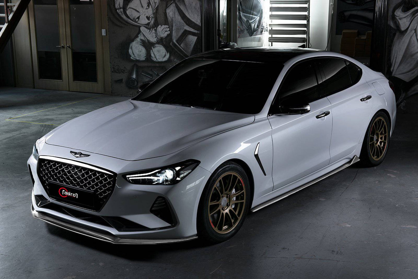 ADRO Genesis G70 Carbon Fiber Front Lip V1 (2019-2021)
