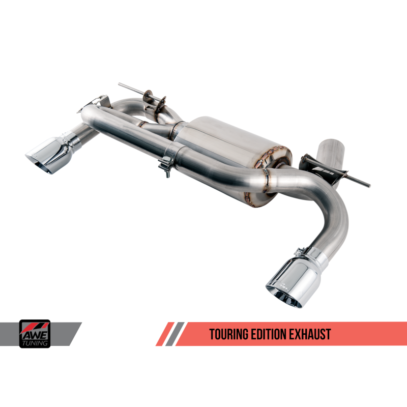 AWE Tuning BMW F3X 335i/435i Touring Edition Axle-Back Exhaust - Diamond Black Tips (90mm) - T1 Motorsports