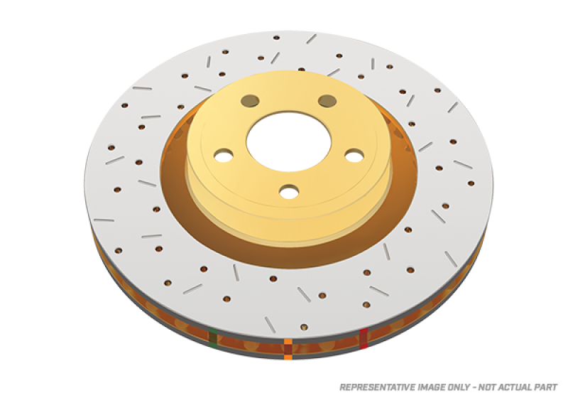 DBA 2009 Chevrolet Corvette ZR1 4000 Series Drilled and Slotted Front Rotor