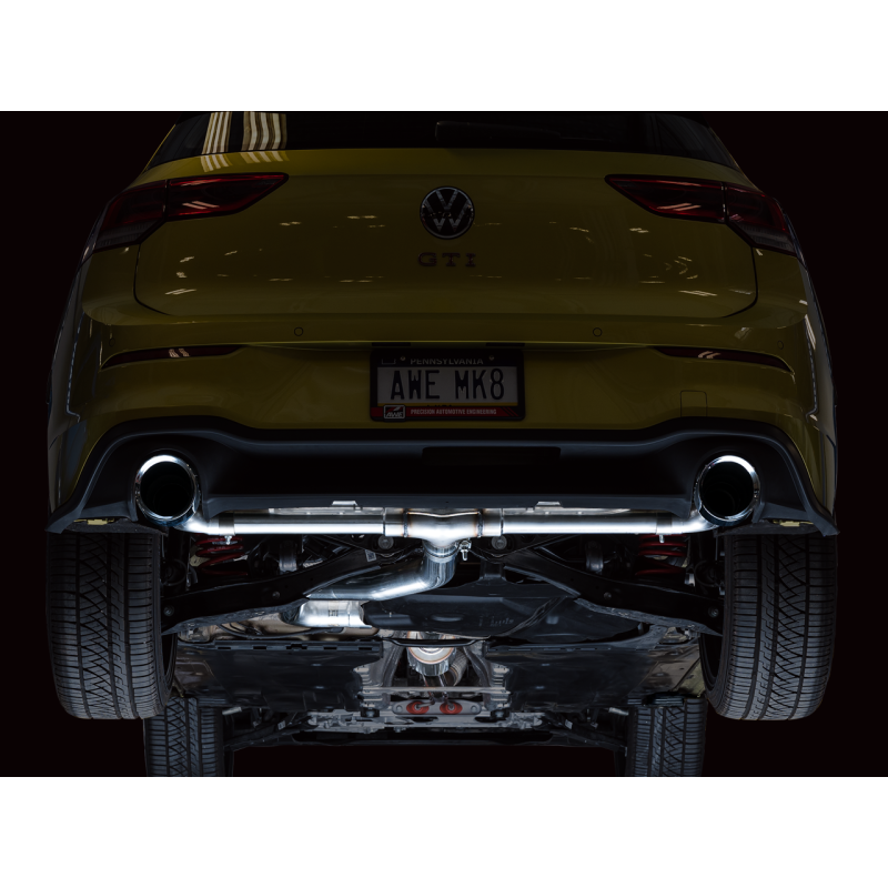 AWE Tuning Track Edition Exhaust w/ Chrome Silver Tips - 2022+ Volkswagen GTI MK8