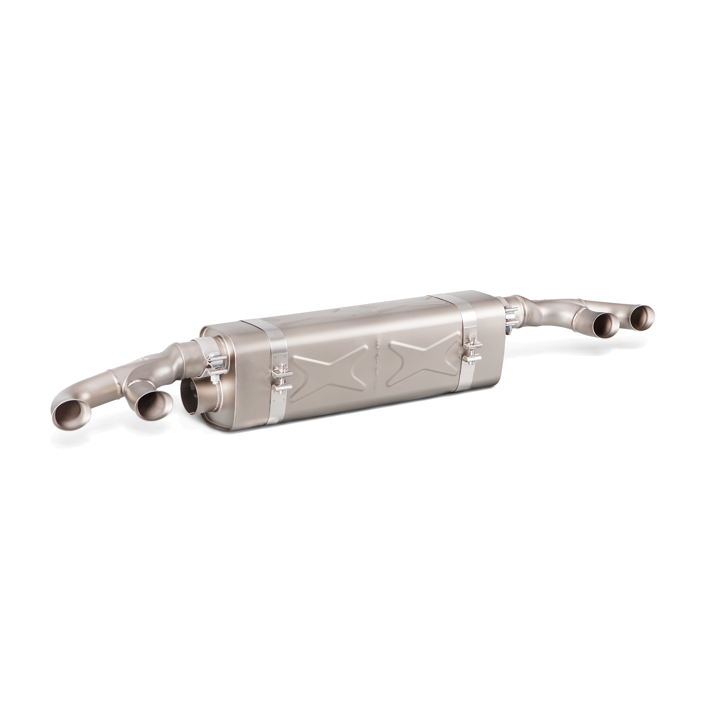 Akrapovič Slip-On Line Exhaust (Titanium) w/Tips & Gloss Diffuser - 2016-2019 Porsche 911 Turbo/Turbo S (991.2) - T1 Motorsports