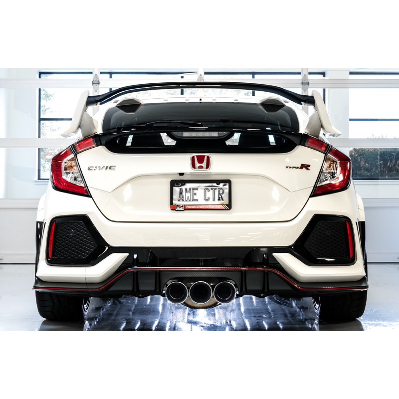 AWE Tuning 2017+ Honda Civic Type R Track Edition Exhaust w/Front Pipe & Triple Chrome Silver Tips