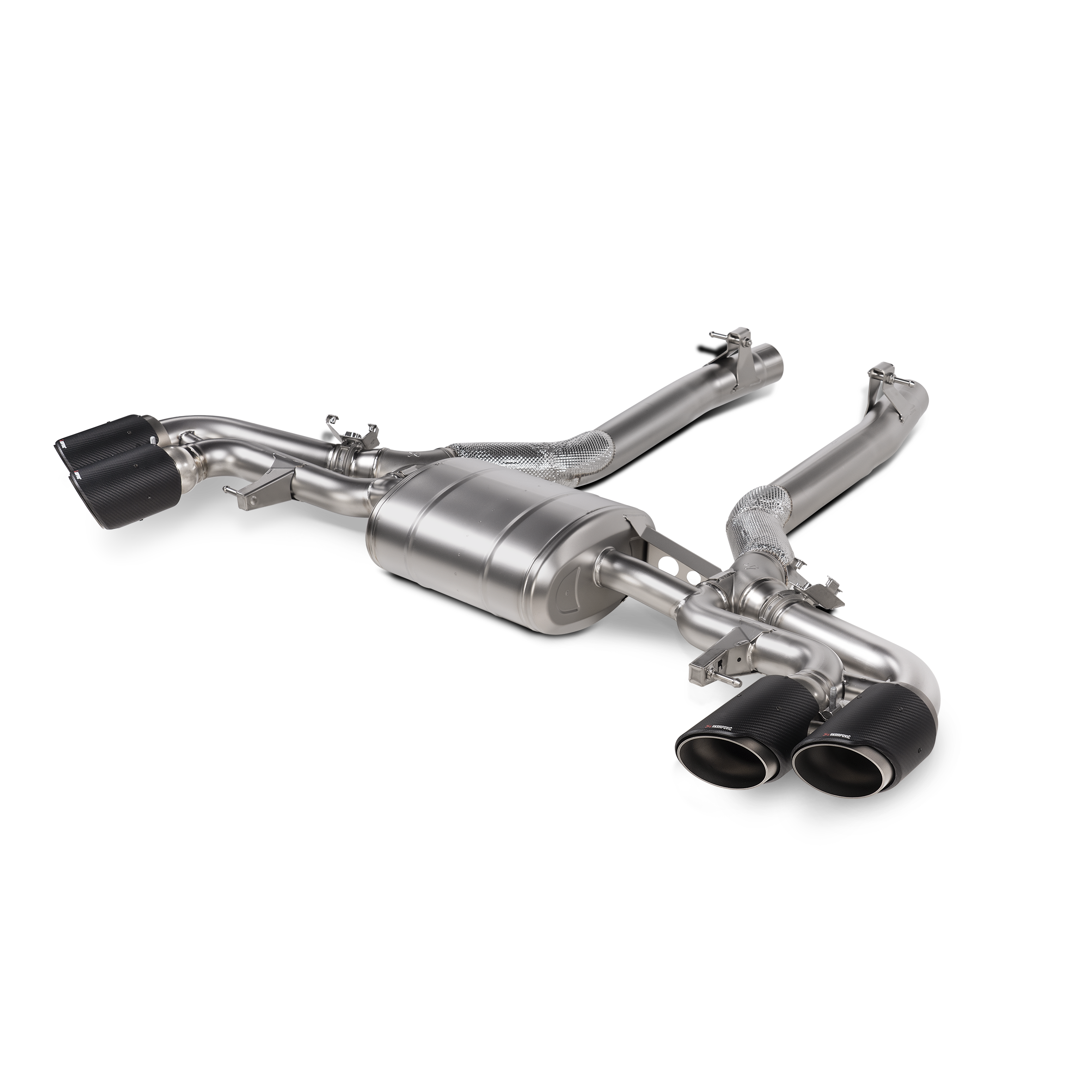Akrapovič Slip-On Line Exhaust (Titanium) w/Carbon Tips - 2020-2023 BMW X5M/X6M (F95/F96)