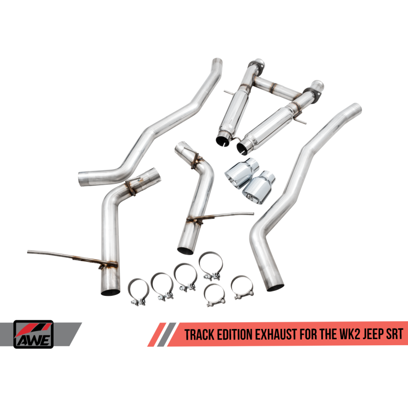AWE Tuning 2020 Jeep Grand Cherokee SRT Track Edition Exhaust - Chrome Silver Tips