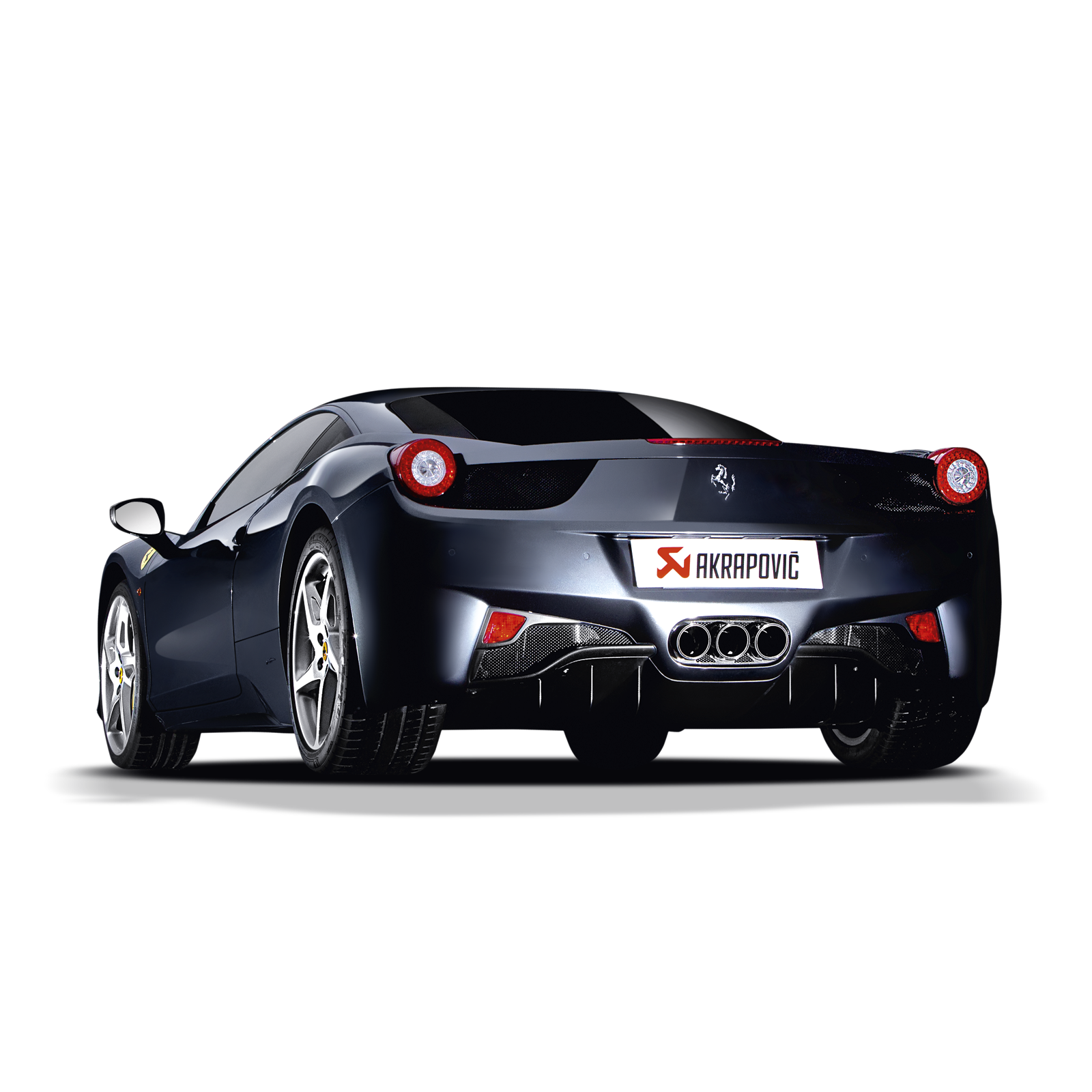 Akrapovič Slip-On Line Exhaust (Titanium) w/Carbon Tips - 2010-2015 Ferrari 458 Italia/458 Spider