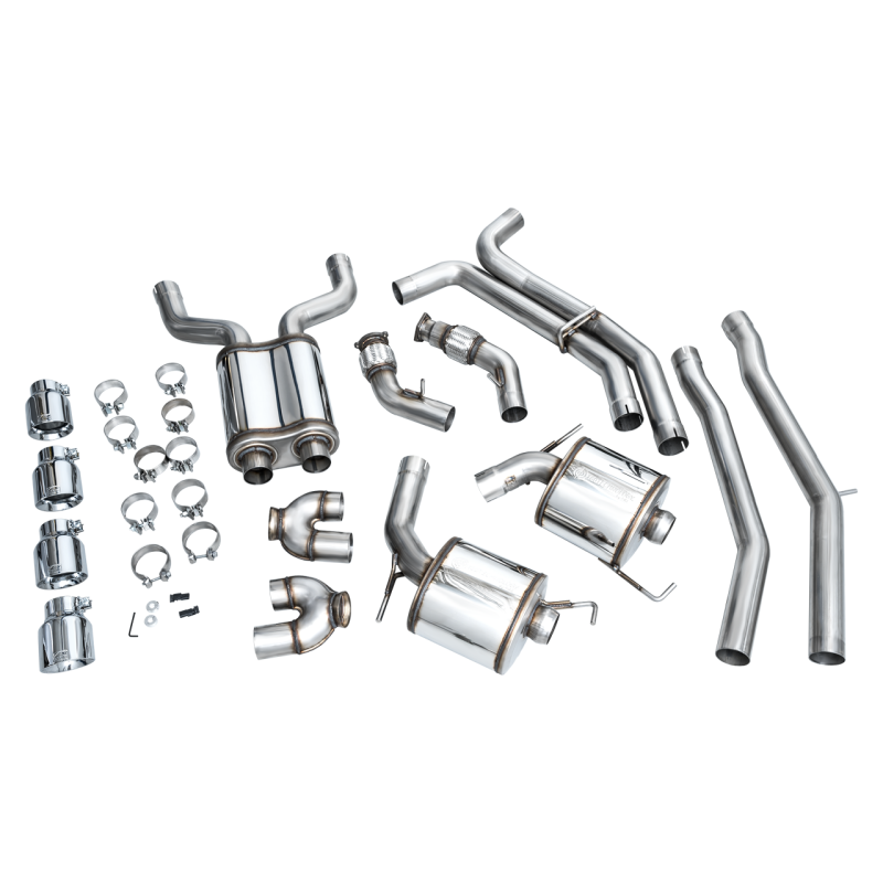 AWE Tuning Touring Edition Exhaust w/Chrome Silver Tips - 19-23 Audi C8 S6/S7 2.9T V6 AWD