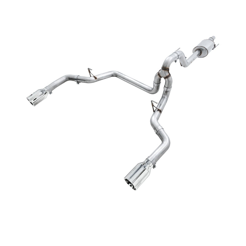 AWE Tuning 0FG Dual Exit Performance Exhaust System w/5in Chrome Silver Tips - 2015+ Ford F-150