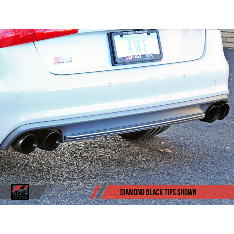 AWE Tuning Audi C7 / C7.5 S7 4.0T Track Edition Exhaust - Diamond Black Tips