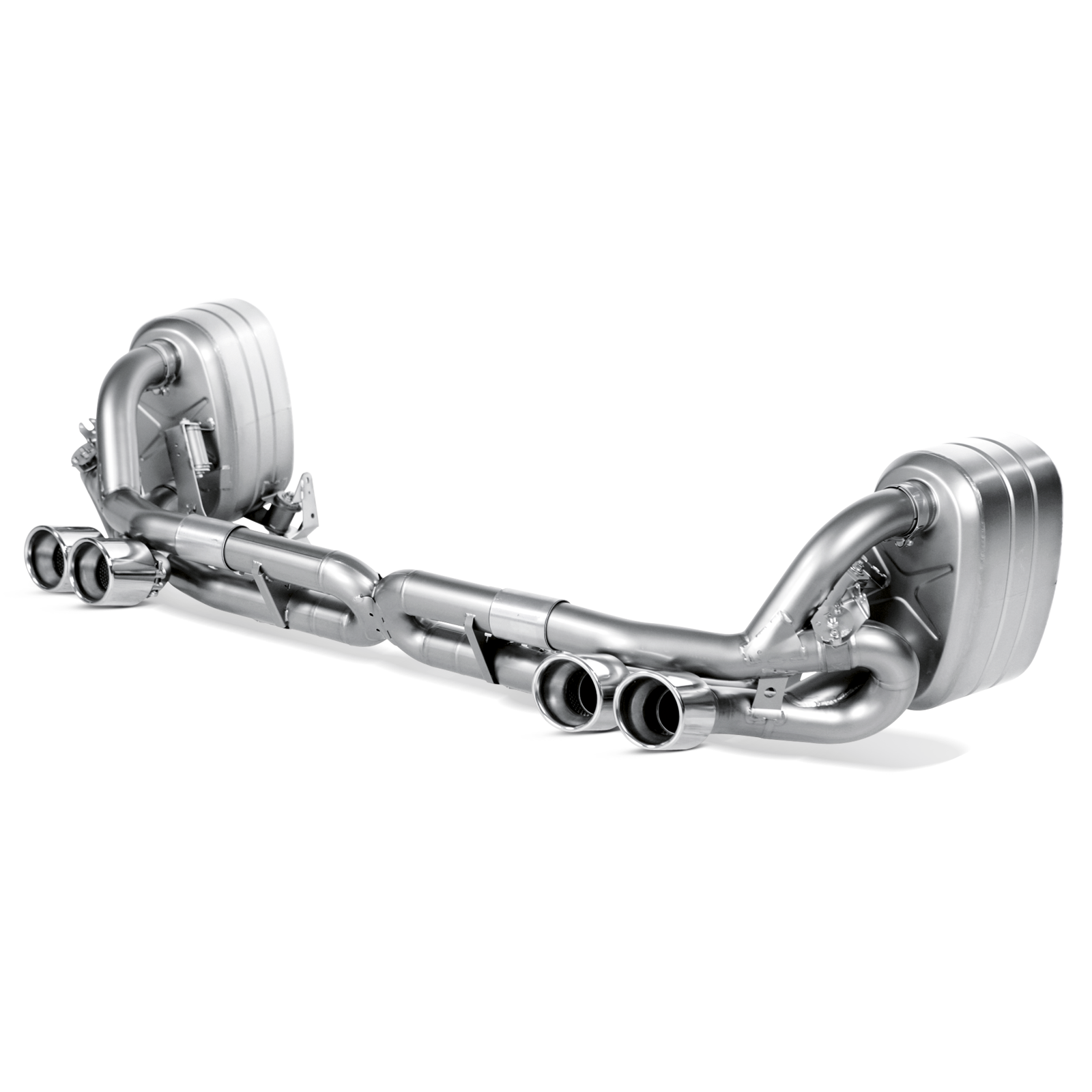 Akrapovič Slip-On Line Exhaust (Titanium) w/o Tips - 2008-2012 Porsche 911 Carrera/S/4/4S/GTS (997 DFI) - T1 Motorsports