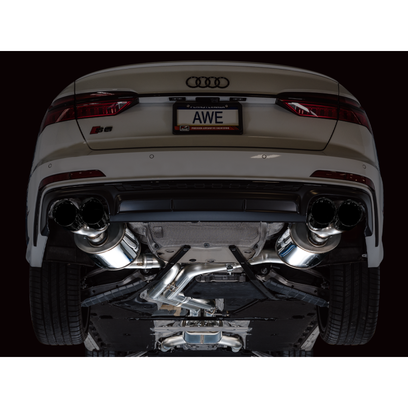 AWE Tuning Touring Edition Exhaust w/Diamond Black Tips - 19-23 Audi C8 S6/S7 2.9T V6 AWD