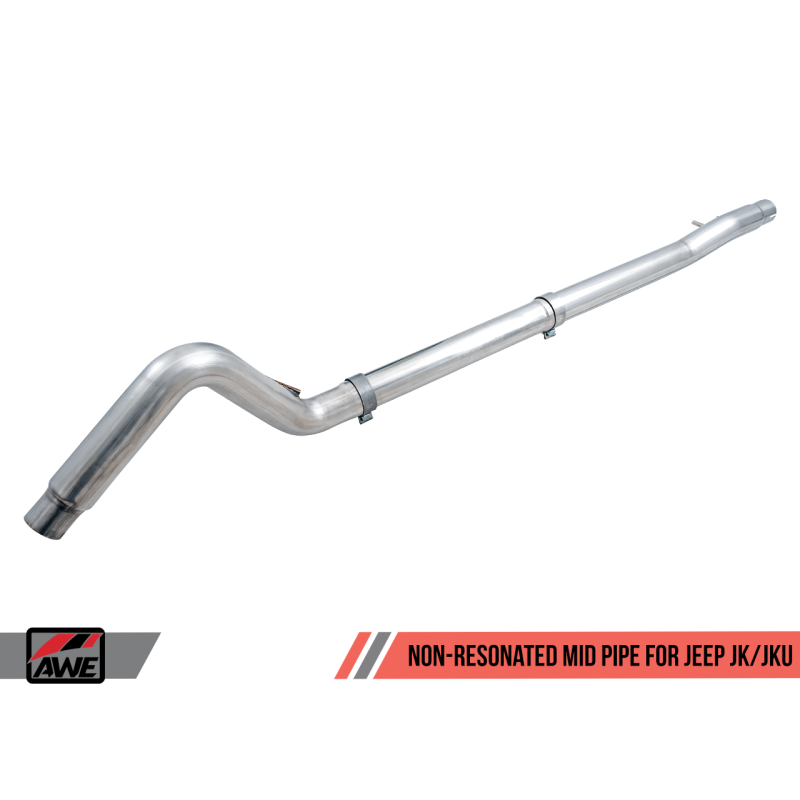 AWE Tuning Non-Resonated Mid Pipe - 07-18 Jeep Wrangler JK/JKU 3.6L