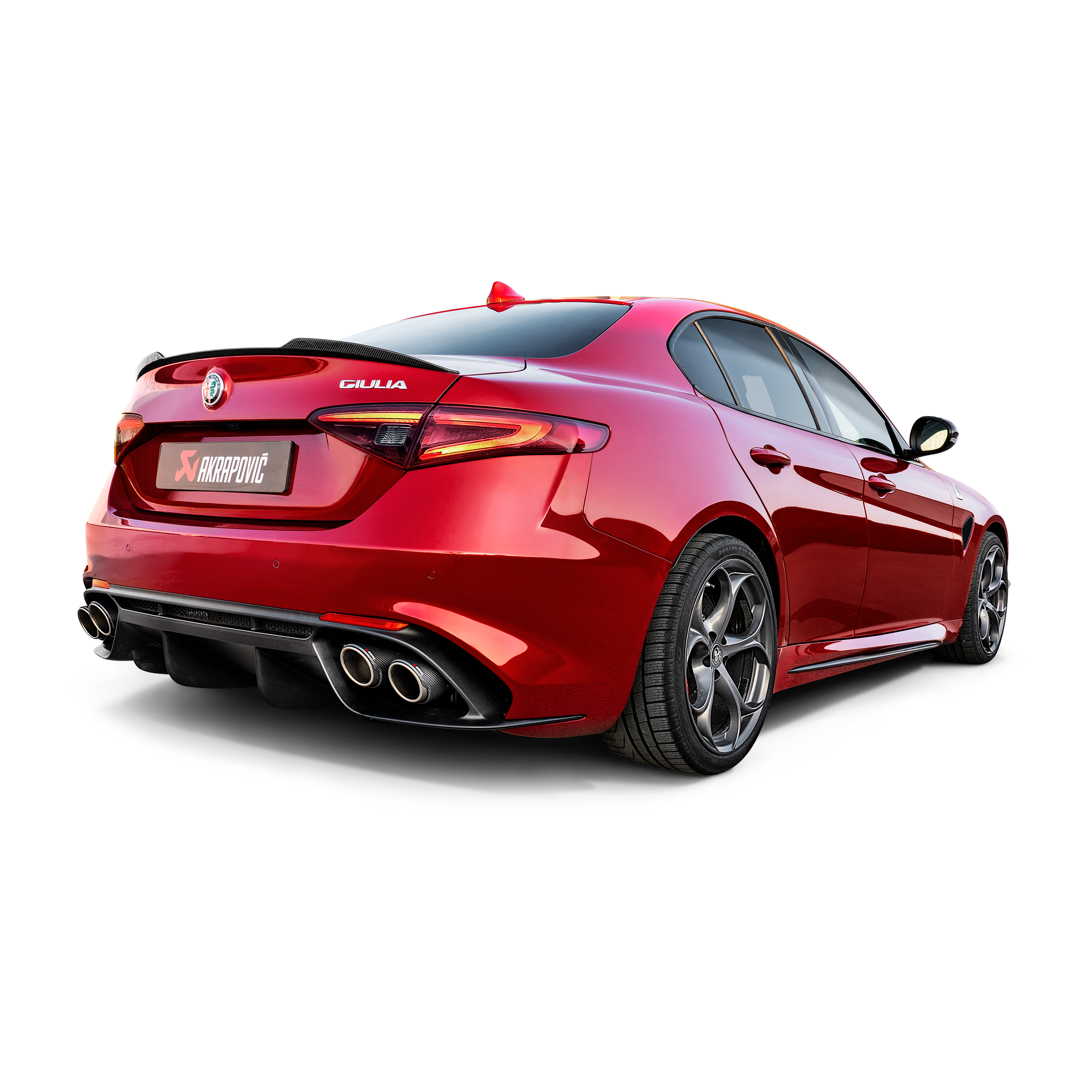 Akrapovič Evolution Line Catback Exhaust System (Titanium) w/Link Pipe Set - 2017-2020 Alfa Romeo Giulia Quadrifoglio - T1 Motorsports