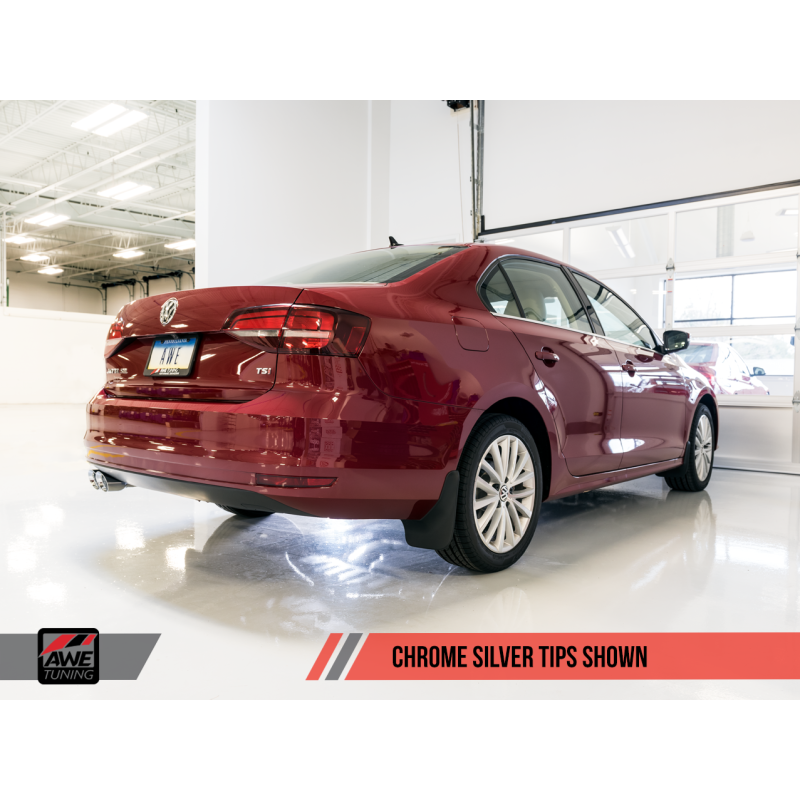 AWE Tuning Mk6 GLI 2.0T - Mk6 Jetta 1.8T Touring Edition Exhaust - Polished Silver Tips