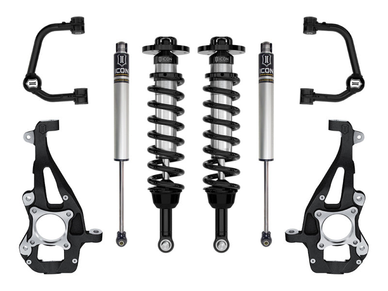 ICON 21-23 Ford F150 4WD 3.5-4.5in Stage 1 Suspension System With Tubular Upper Control Arms