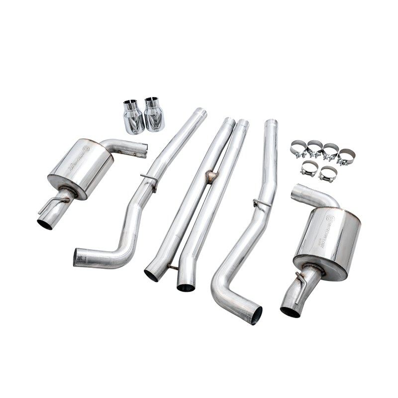 AWE Tuning Non-Resonated Touring Edition Exhaust w/Silver Tips - 2015+ Dodge Charger 6.4L/6.2L SC