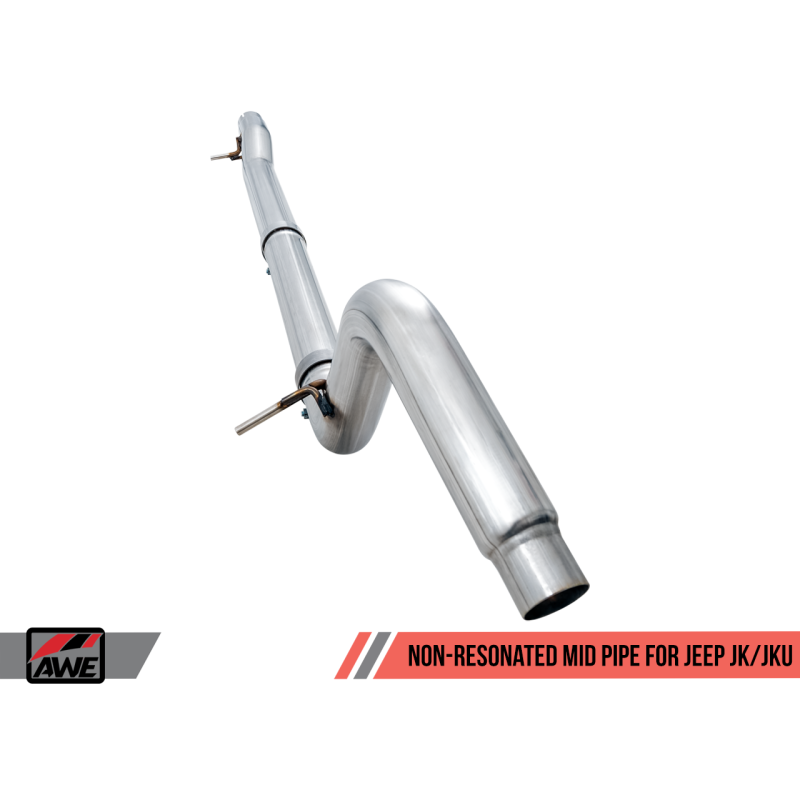 AWE Tuning Non-Resonated Mid Pipe - 07-18 Jeep Wrangler JK/JKU 3.6L