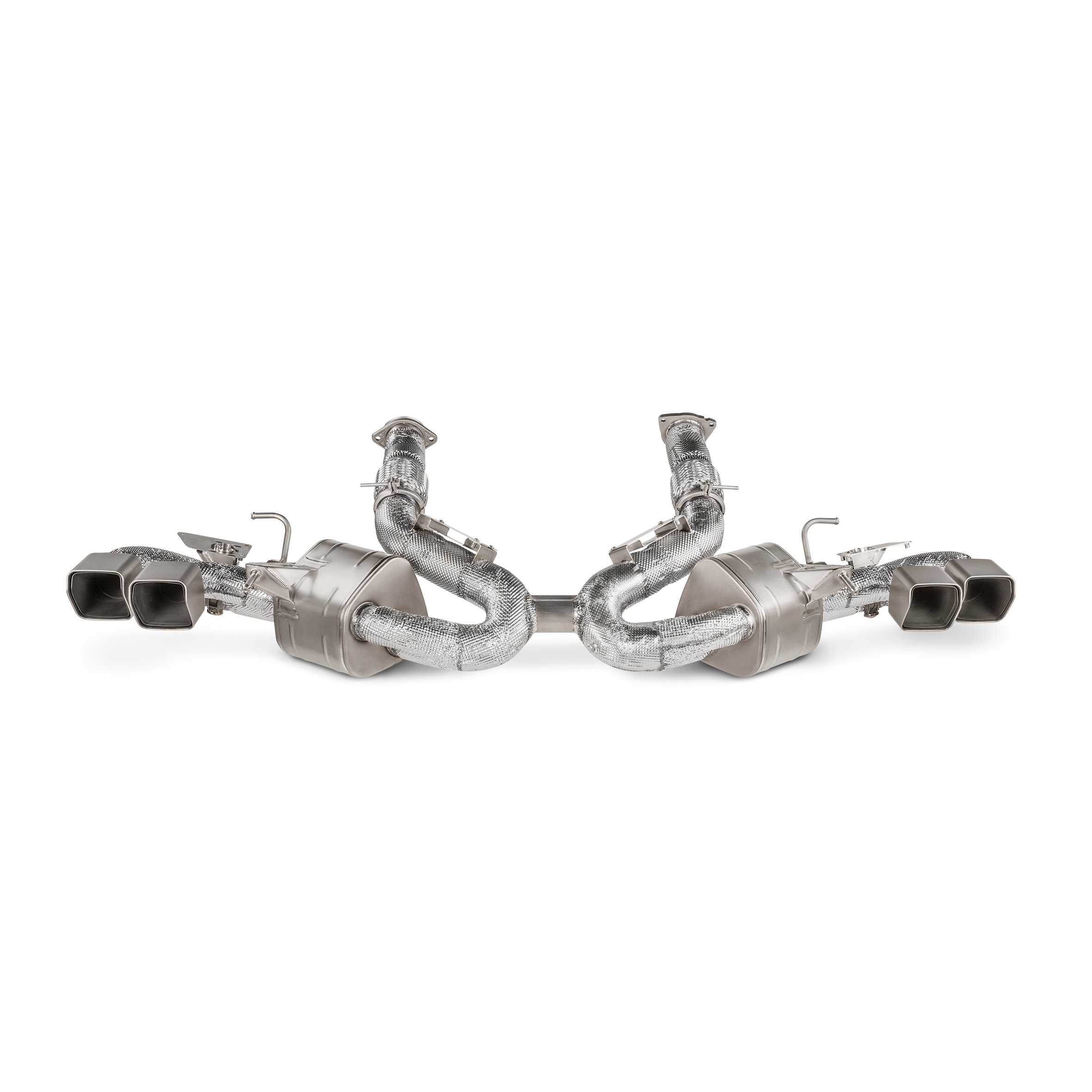 Akrapovič Slip-On Line Exhaust (Titanium) w/Titanium Tips - 2020+ Chevrolet Corvette Stingray (C8) - T1 Motorsports