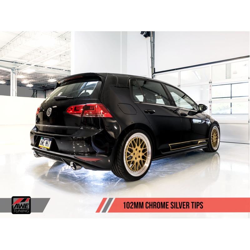 AWE Tuning VW MK7 GTI Touring Edition Exhaust - Chrome Silver Tips