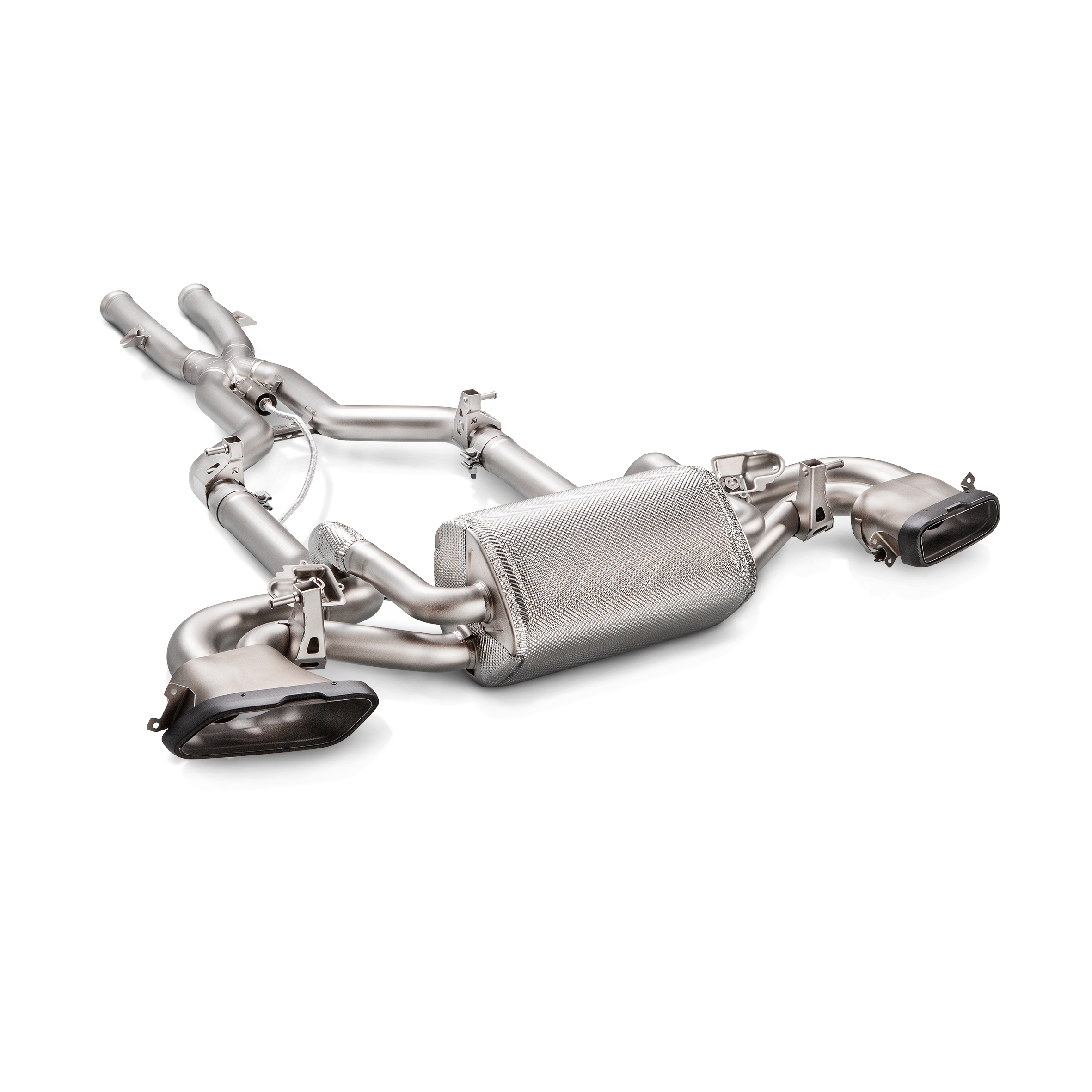 Akrapovič Evolution Line Catback Exhaust (Titanium) w/Carbon Fiber Tips - 2017+ Mercedes-Benz AMG GT/GTS/GTC - T1 Motorsports