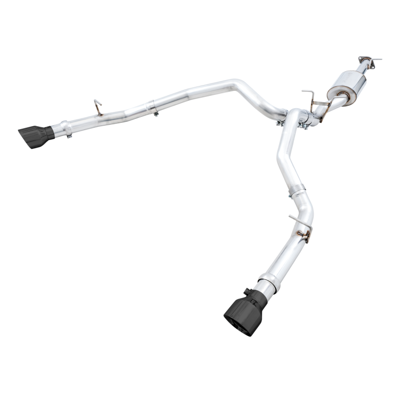 AWE Tuning 0FG Dual Rear Exit Cat-Back Exhaust w/Diamond Black Tips - 19-21 RAM 1500 5.7L (w/Cutouts)