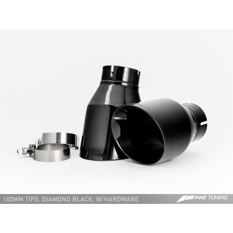 AWE Tuning Audi C7 A6 3.0T Touring Edition Exhaust - Dual Outlet Diamond Black Tips - T1 Motorsports