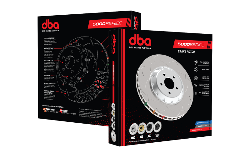 DBA 16-19 Audi R8 Iron Rotor Front 5000 Series Drilled Rotor w/Silver Hat