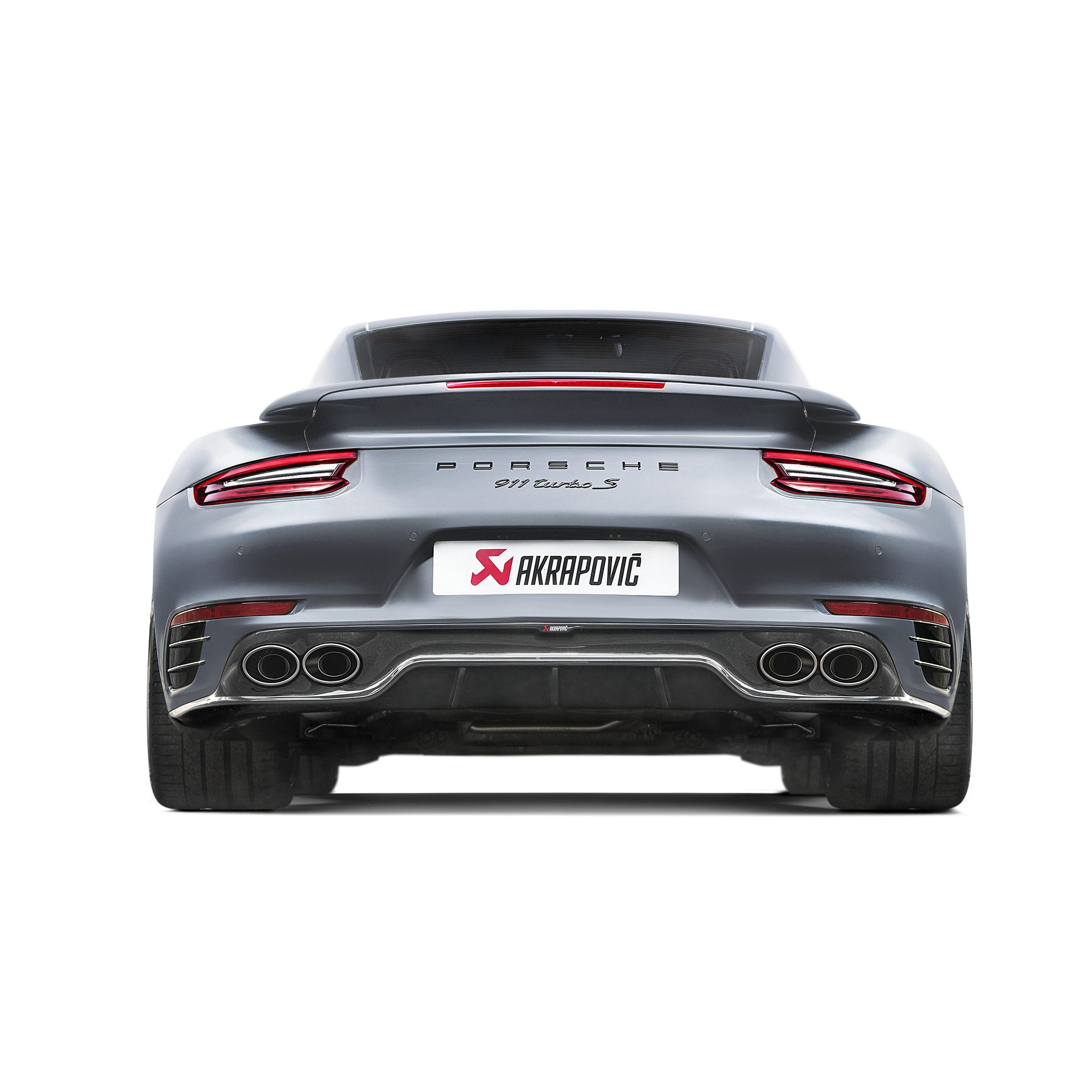 Akrapovič Slip-On Line Exhaust (Titanium) w/o Diffuser - 2016-2019 Porsche 911 Turbo/Turbo S (991.2) - T1 Motorsports