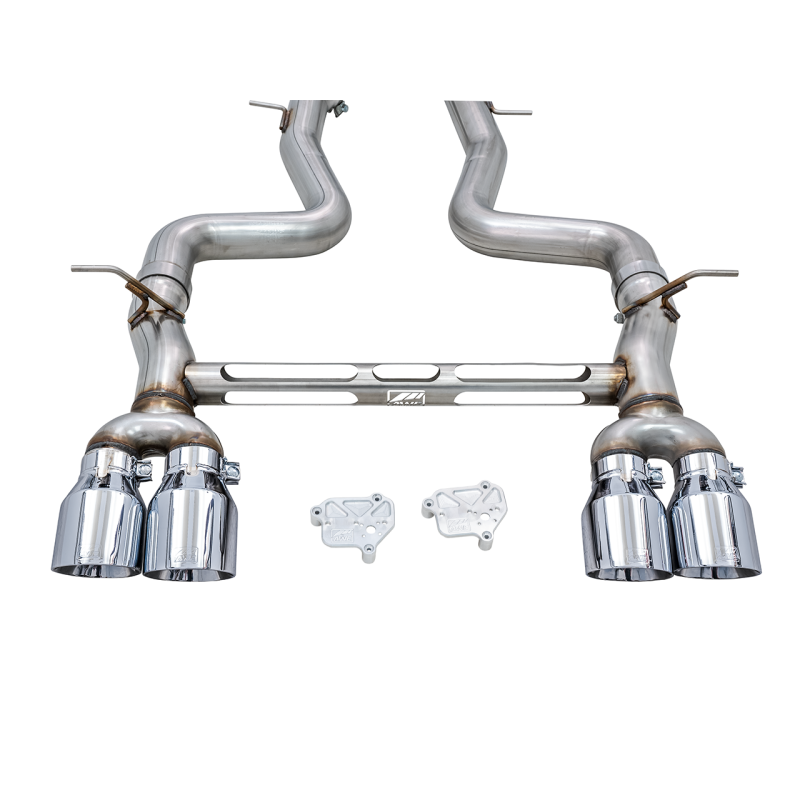 AWE Tuning BMW F8X M3/M4 Track Edition Catback Exhaust - Chrome Silver Tips - T1 Motorsports