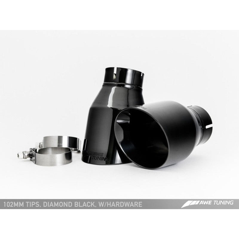 AWE Tuning Audi C7 A6 3.0T Touring Edition Exhaust - Dual Outlet Diamond Black Tips - T1 Motorsports