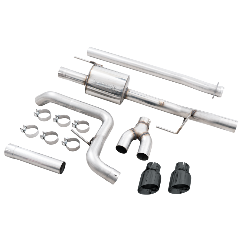 AWE Tuning 0FG Dual Side Exit Cat-Back Exhaust w/ 4.5in Diamond Black Tips - 21+ Ford F150