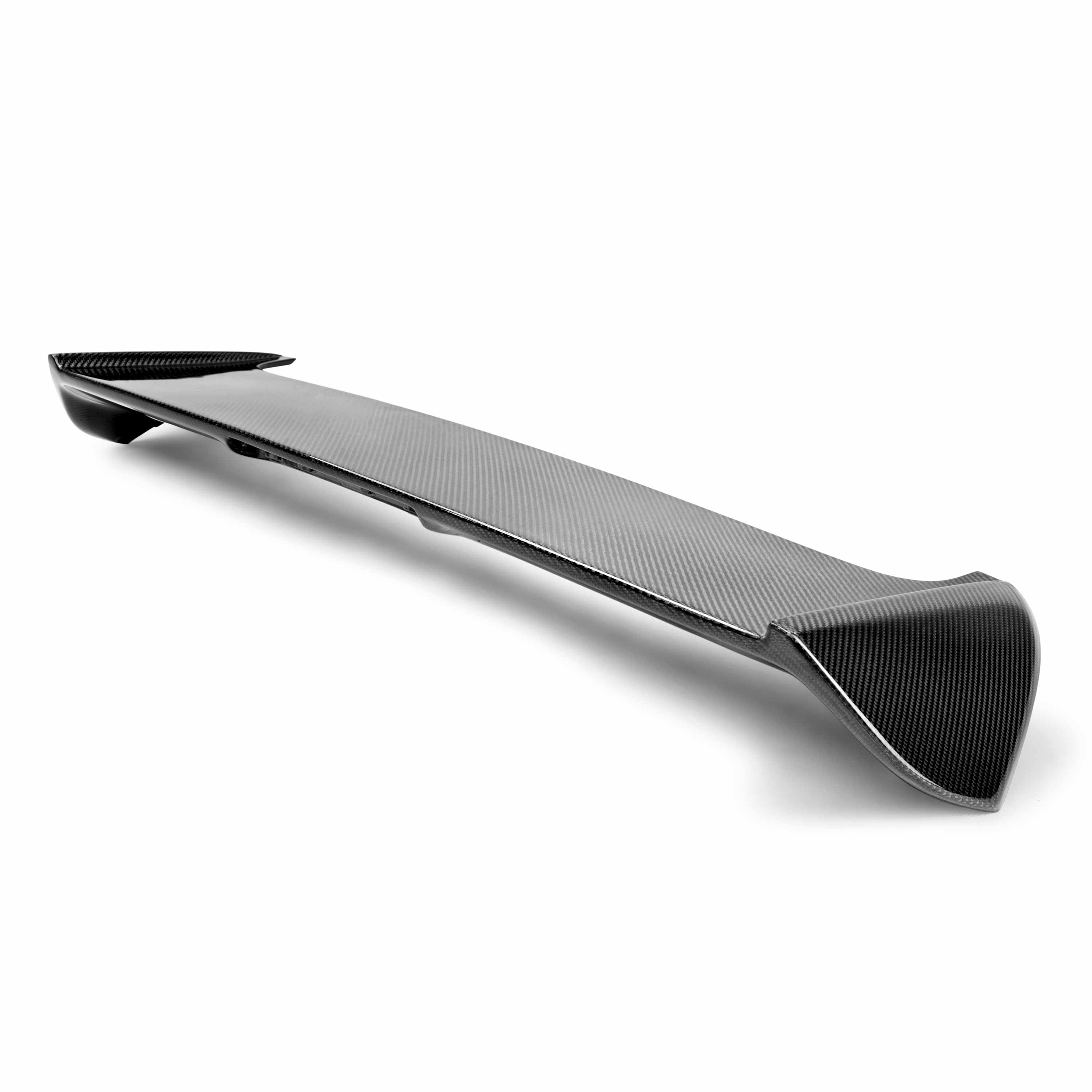 Seibon STI-Style Carbon Fiber Rear Spoiler - 2008-2014 Subaru WRX/STI Hatchback with Cut-Out For Factory Brake Light