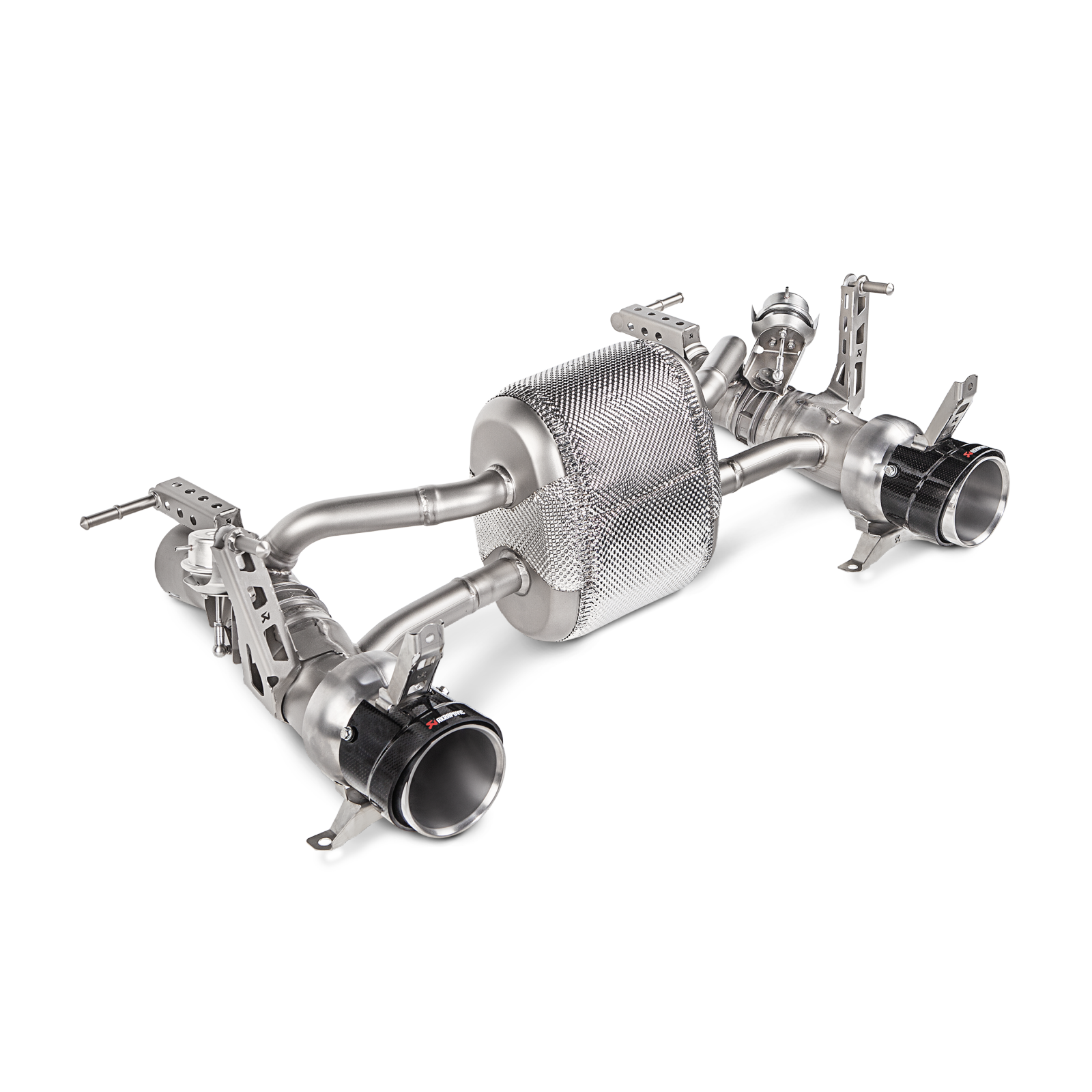 Akrapovič Slip-On Line Exhaust (Titanium) w/Carbon Tips - 2016-2019 Ferrari 488 GTB/488 Spider - T1 Motorsports