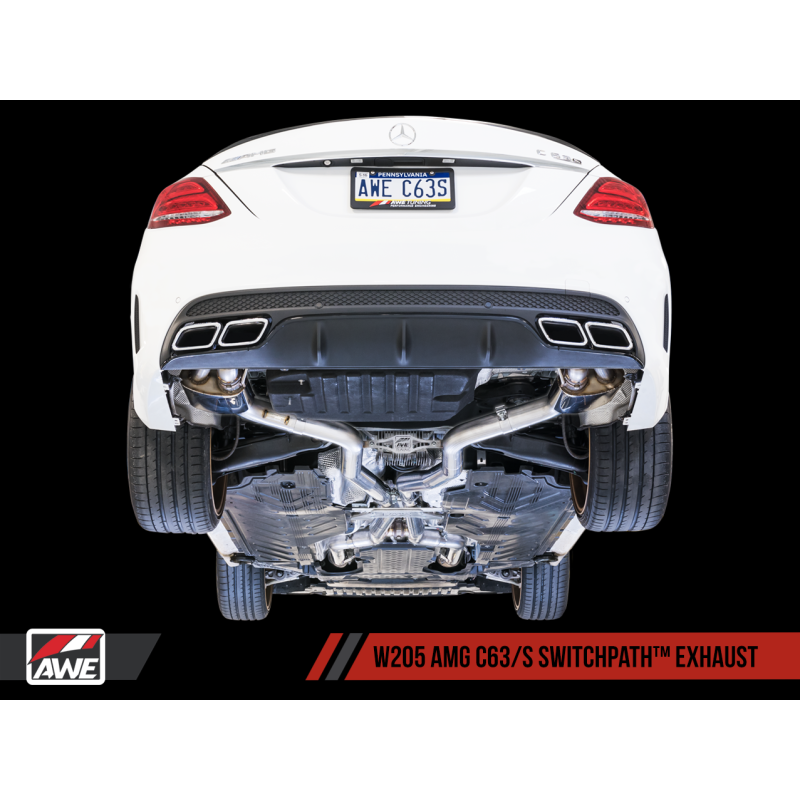 AWE Tuning Mercedes-Benz W205 AMG C63/S Sedan SwitchPath Exhaust System - for Non-DPE Cars