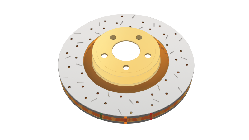 DBA 2009 Chevrolet Corvette ZR1 4000 Series Drilled and Slotted Front Rotor
