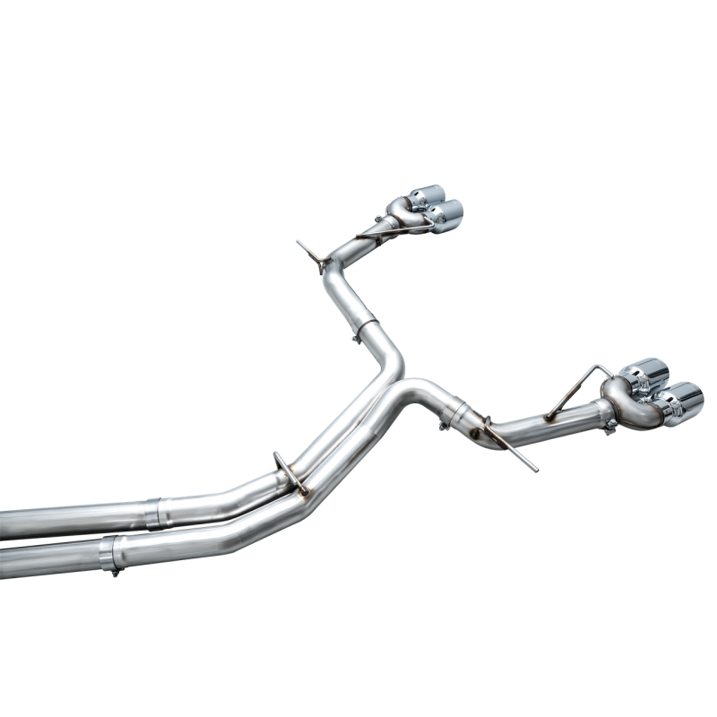 AWE Tuning Track Edition Exhaust w/Chrome Silver Tips - 19-23 Audi C8 S6/S7 2.9T V6 AWD
