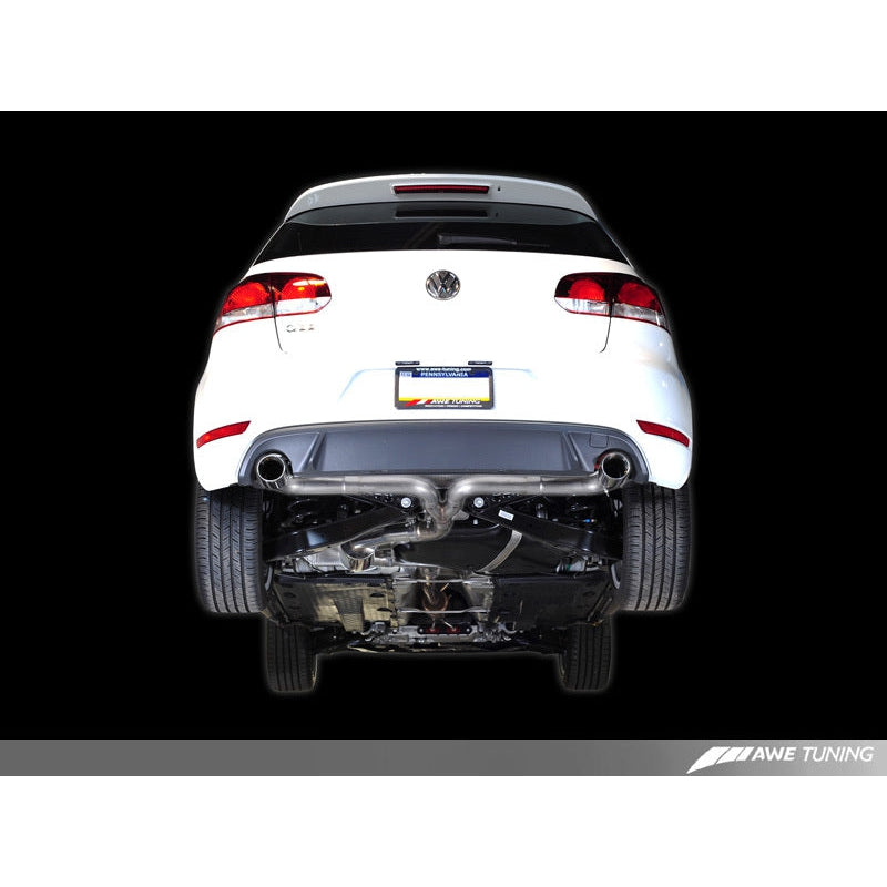 AWE Tuning Mk6 GTI Performance Catback - Chrome Silver Round Tips - T1 Motorsports